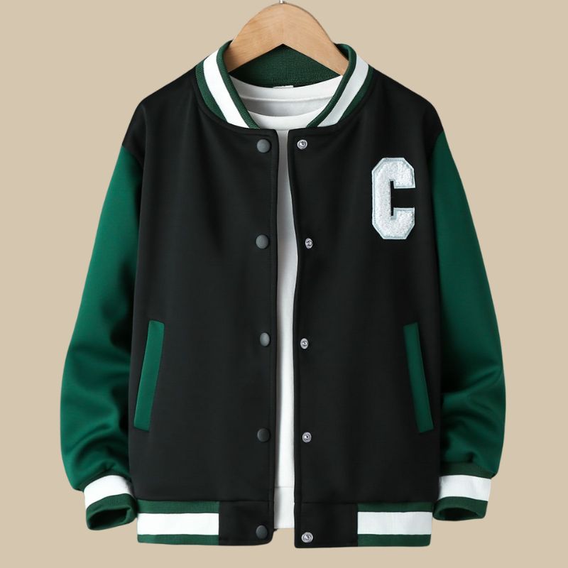 varsity bomber jacket